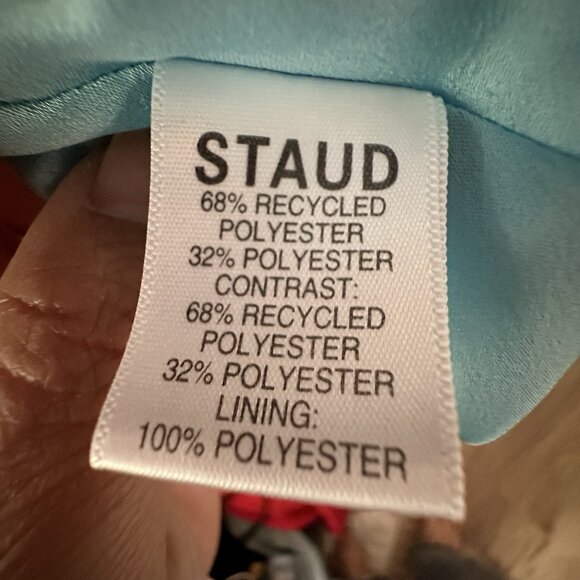 STAUD Milla Mini Dress Capri Coastal Marble Women's Size 4 Multicolor Colorful! - Picture 4 of 7